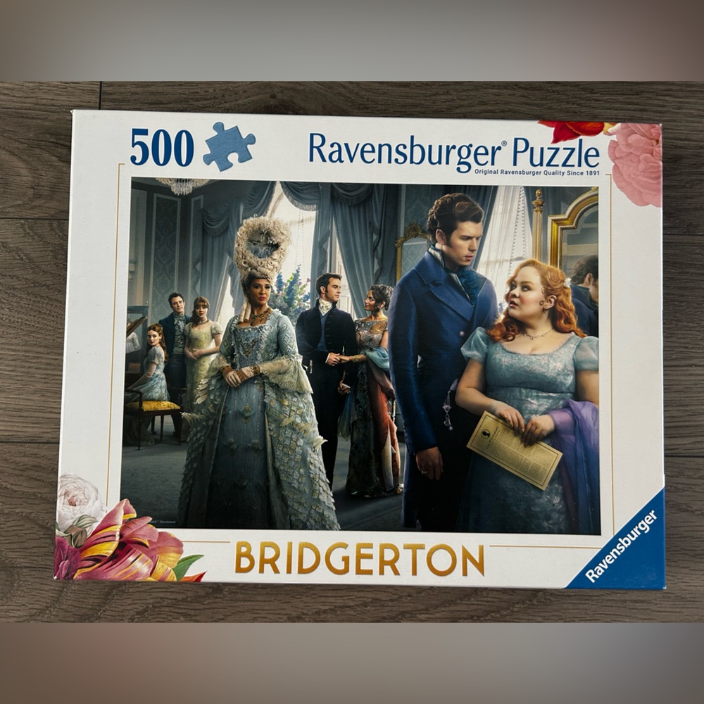 Ravensburger Bridgerton Puzzle with Blue and Gray Elegance